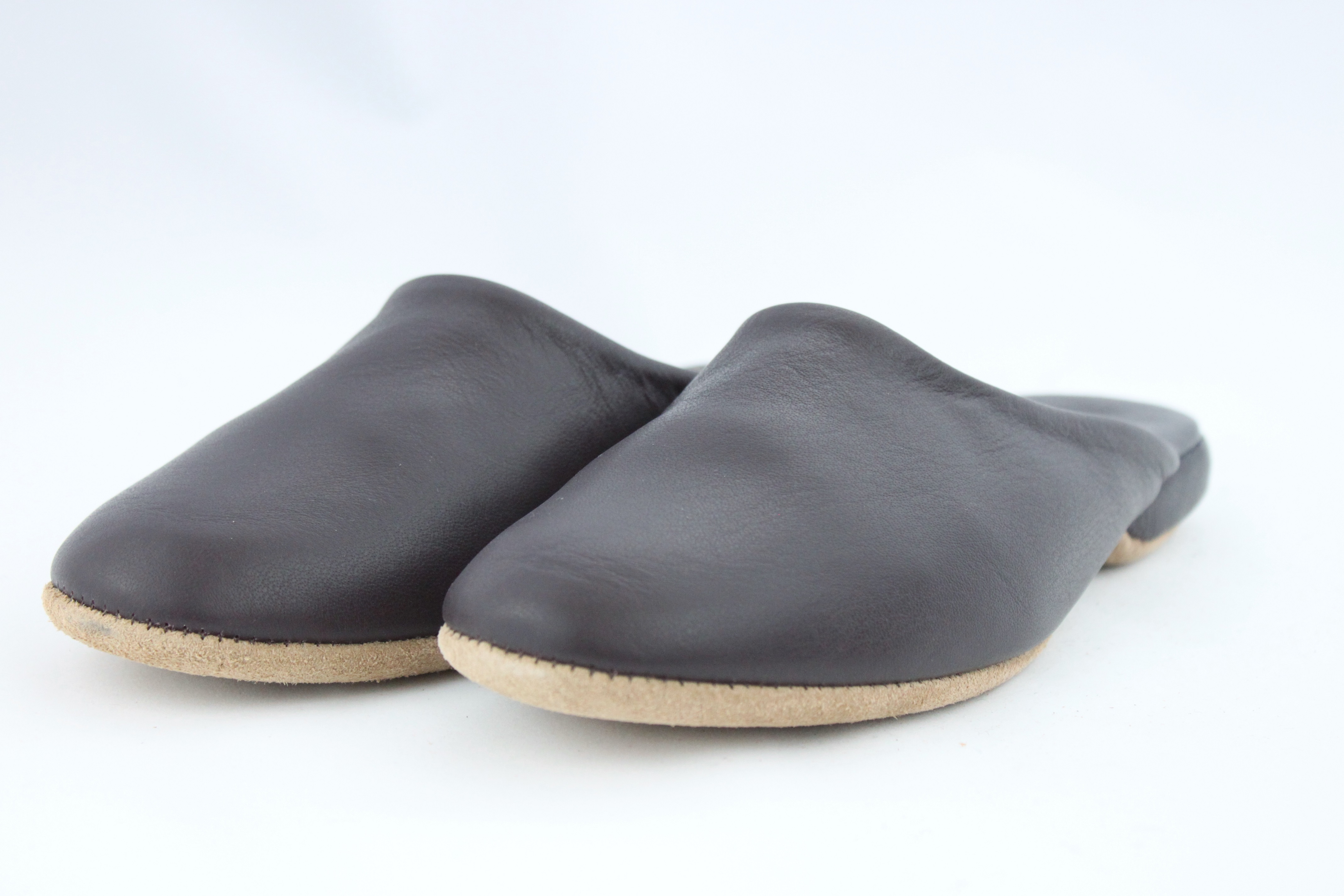 leather mule slippers for men
