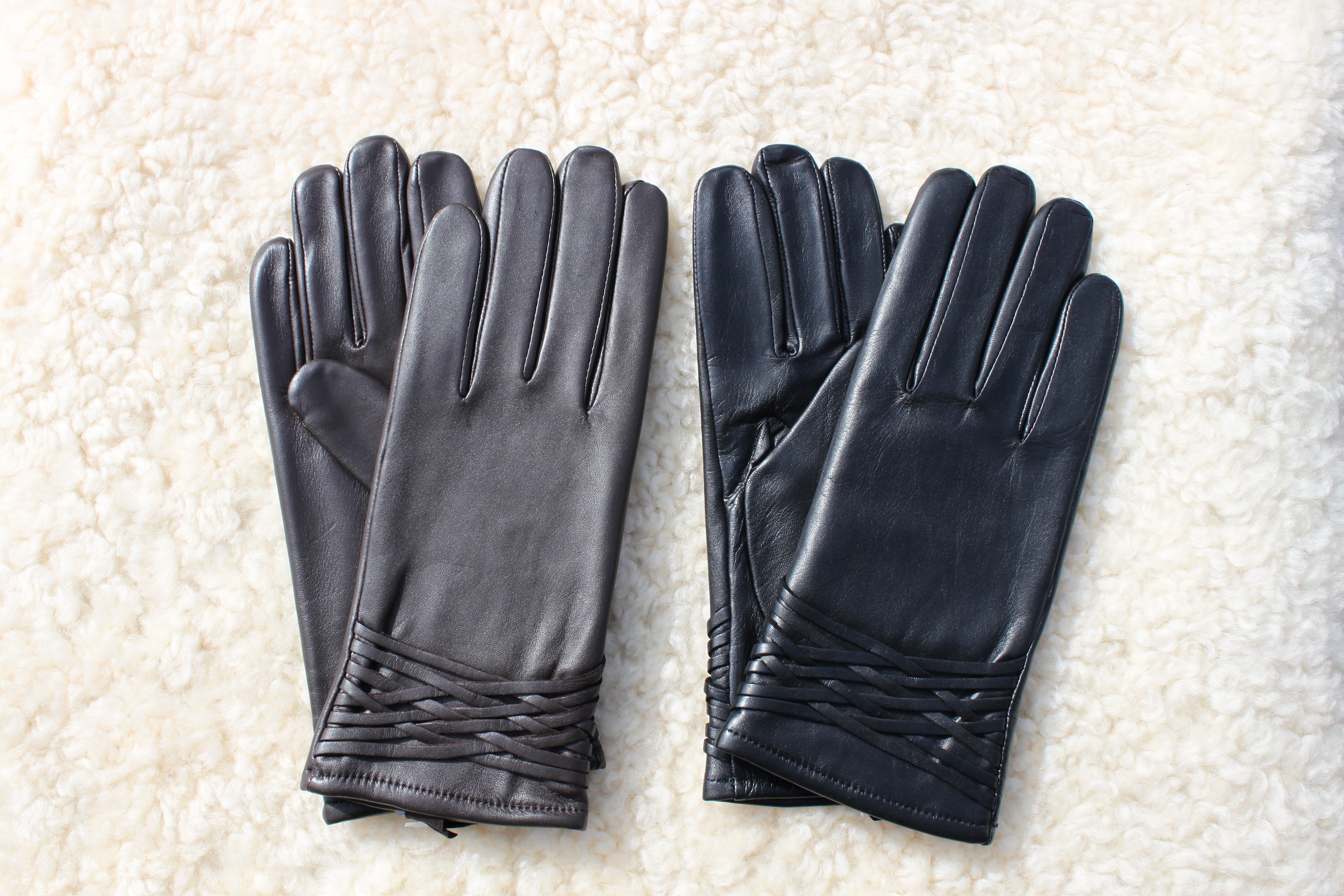 Ladies Leather Gloves with CrossStitch Detail Radford Leather