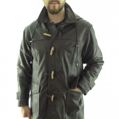 Men's Leather Duffle Coat - Radford Leathers