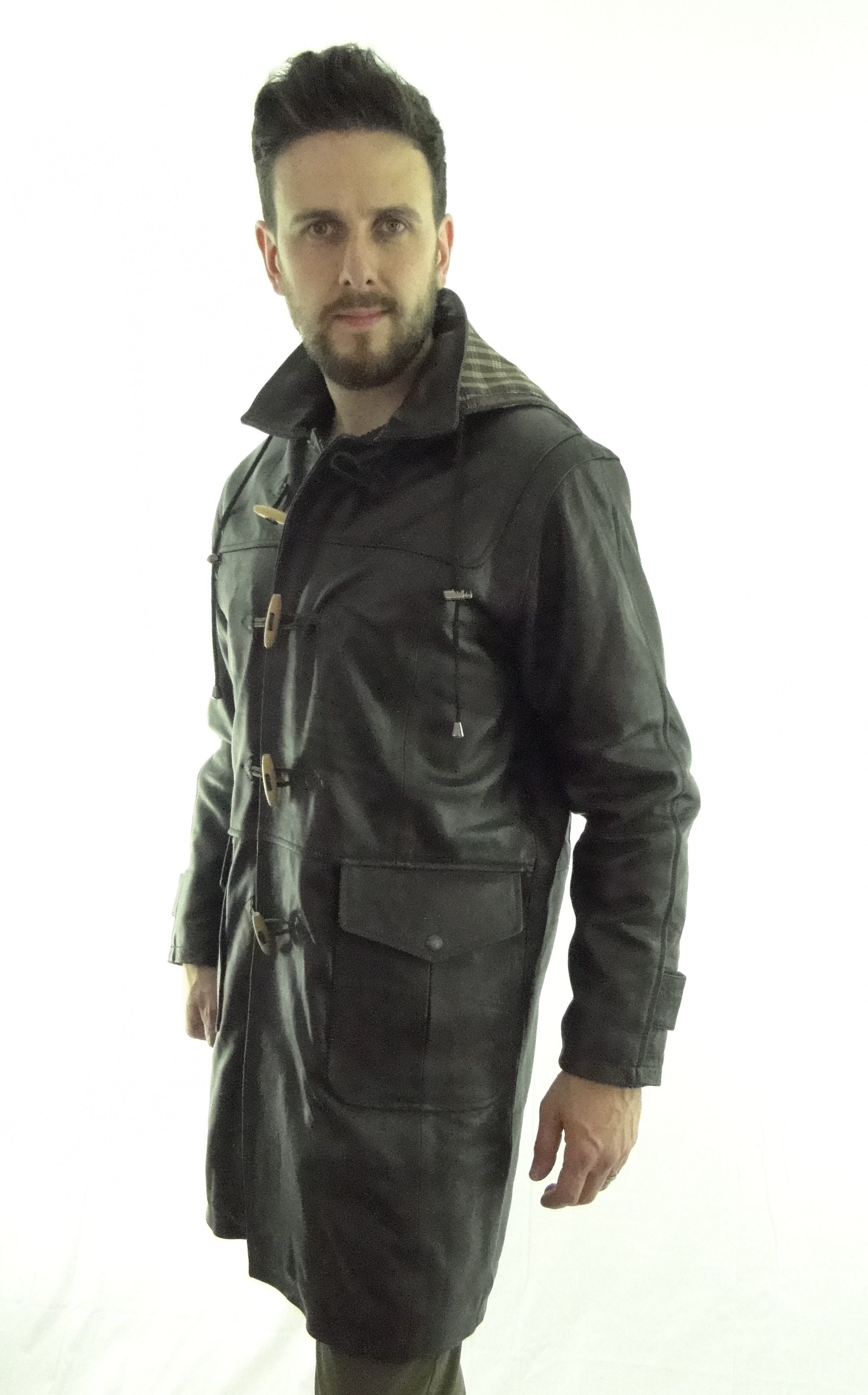 Men's Leather Duffle Coat Radford Leathers