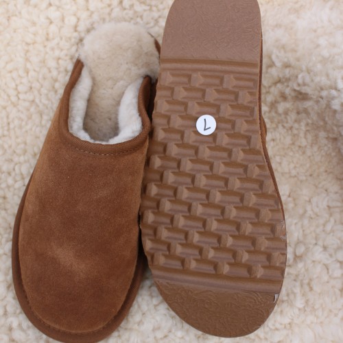 mens sheepskin mules slippers