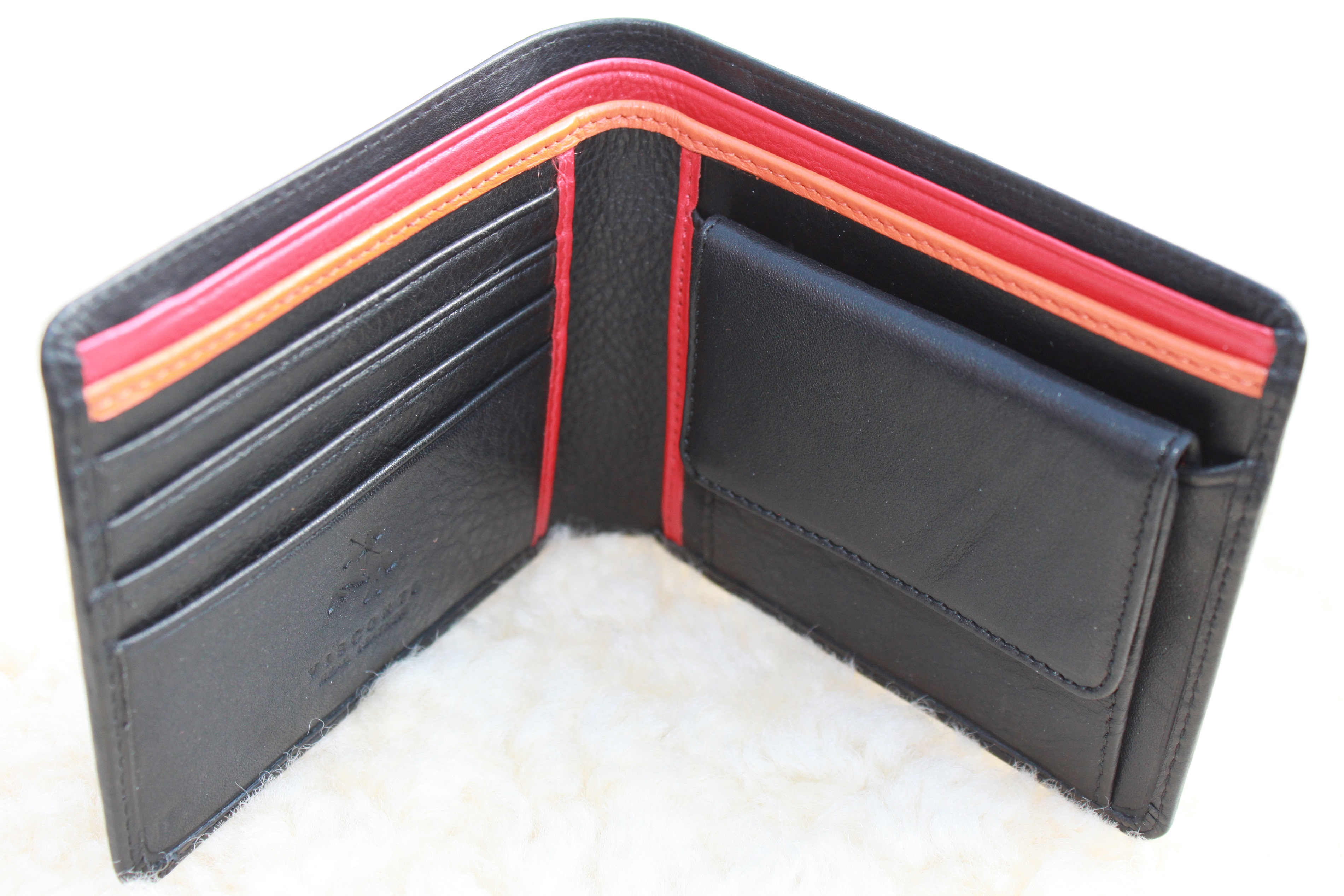 Men&#39;s Leather Multi-Colour Wallet with Coin Purse