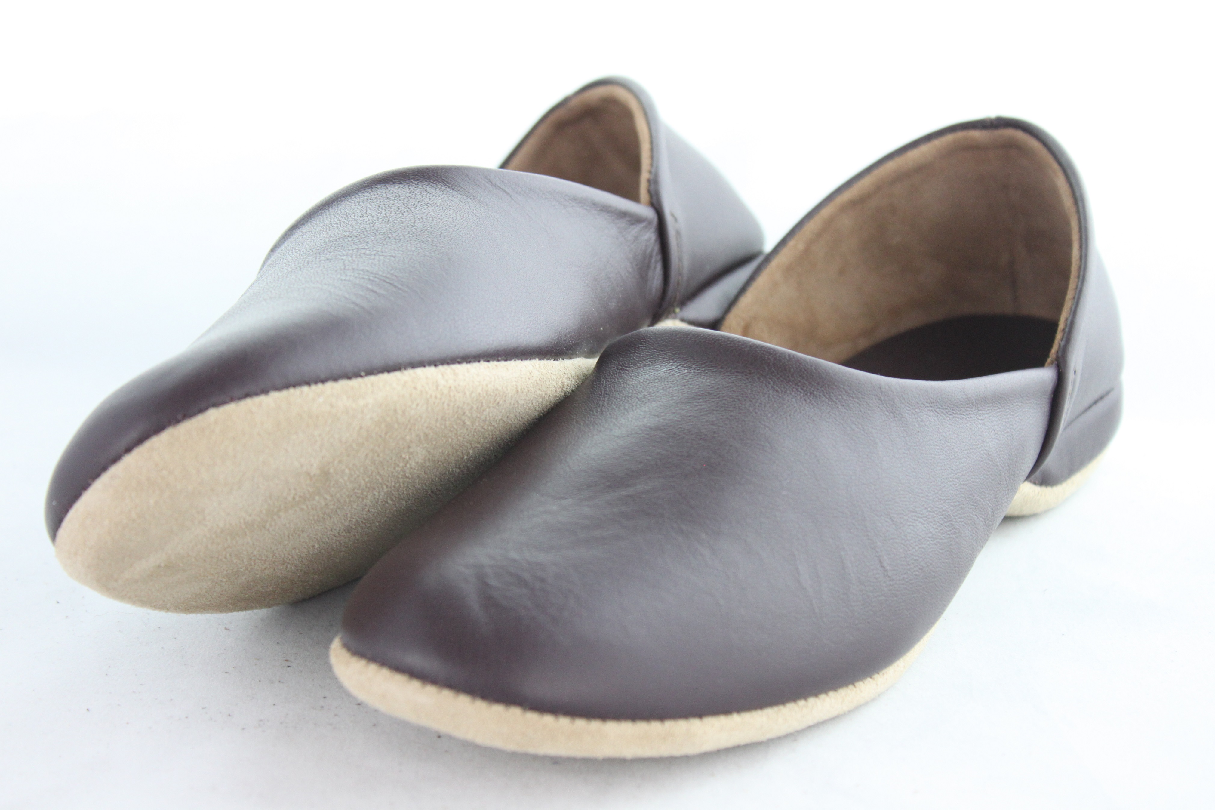 leather bedroom slippers for men