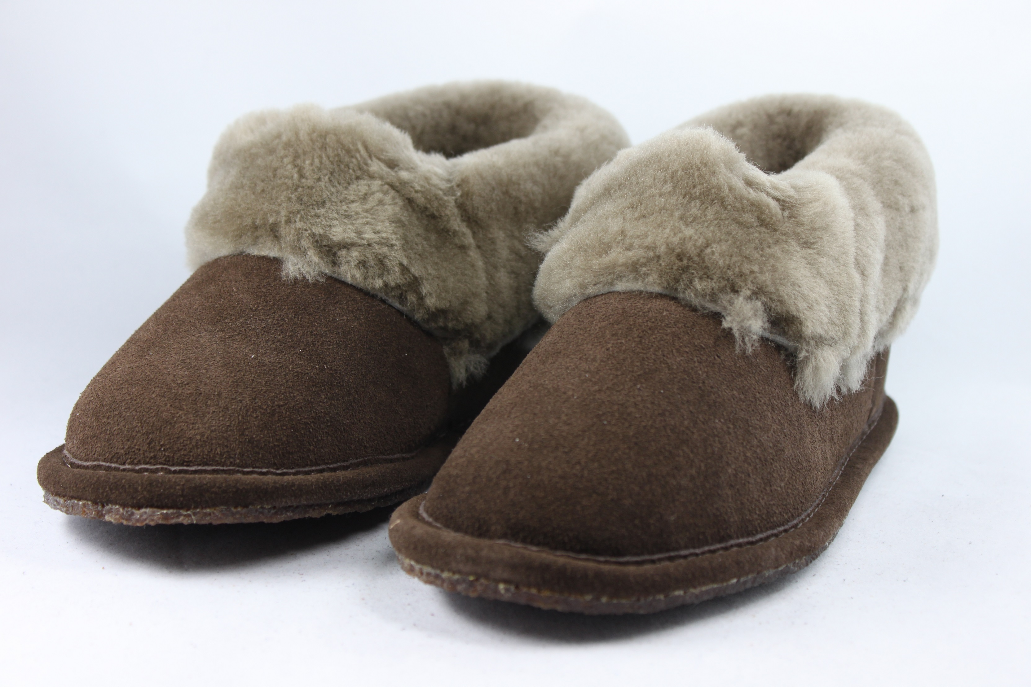 Ladies Sheepskin Slippers with full collar - Radford Leathers