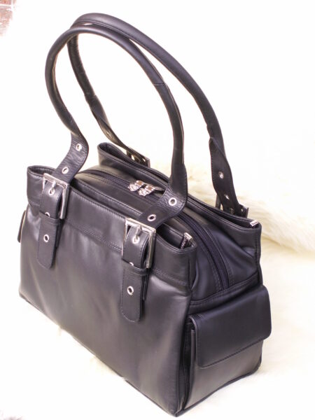 Ladies Handbag with belt type straps