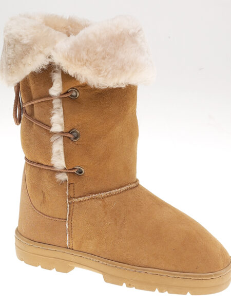Ladies Modern Laced Sheepskin Boots