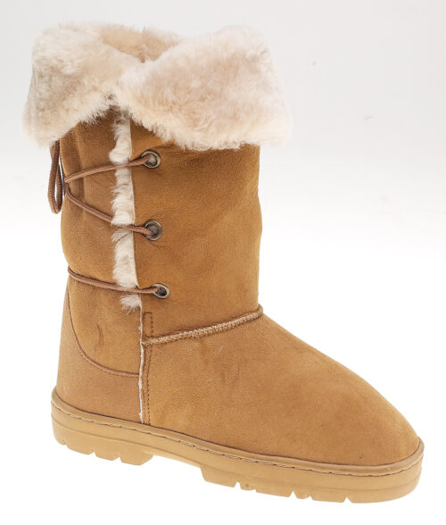 Ladies Modern Laced Sheepskin Boots