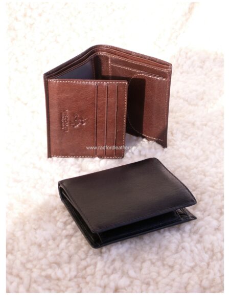Men's Pocket Sized Leather Wallet with Coin Pocket