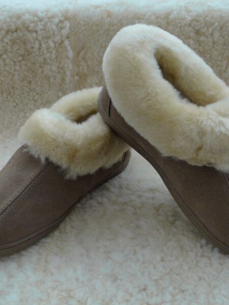 Ladies Genuine Sheepskin Full Collar Slippers - Gemma - By Draper of Glastonbury