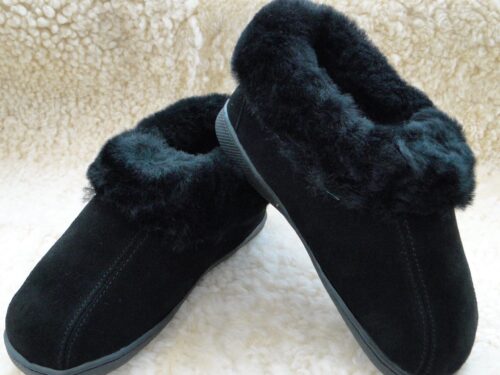 Ladies Genuine Sheepskin Full Collar Slippers - Gemma - By Draper of Glastonbury - Image 2