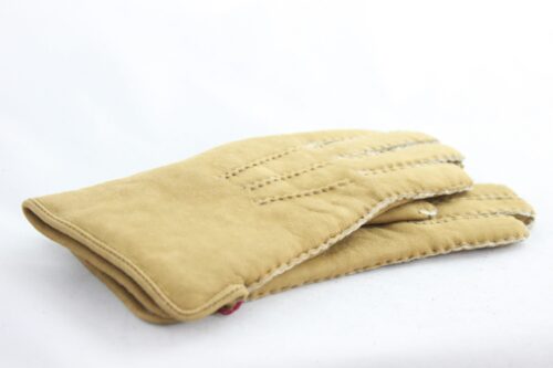 Ladies Camel Lambskin Gloves