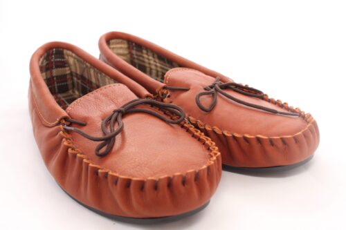 Men's Leather Moccasins Style Slipper - Image 6