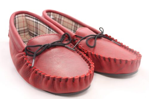 Men's Leather Moccasins Style Slipper - Image 7
