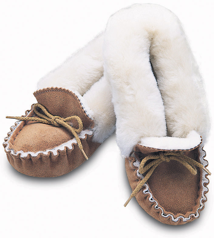 womens sheepskin moccasin slippers