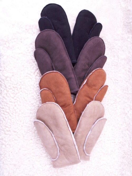 Sheepskin Panel Mittens