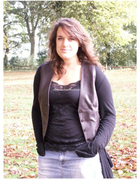 Ladies Leather Waistcoat