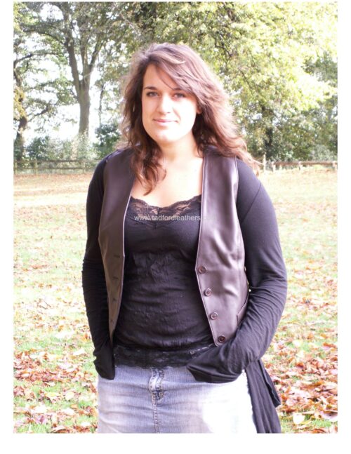 Ladies Leather Waistcoat