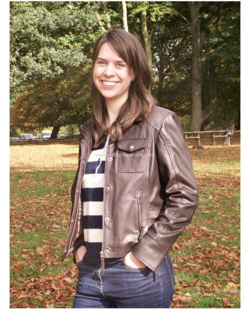 Ladies Short Leather Jacket