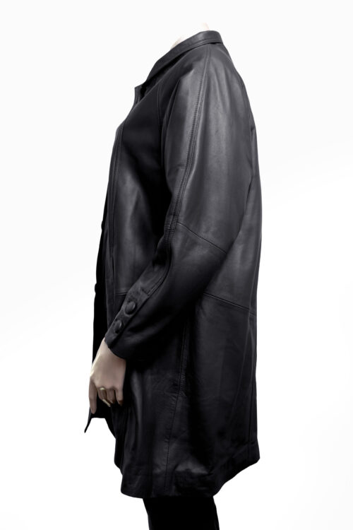 Ladies Leather Swing Coat - Image 7