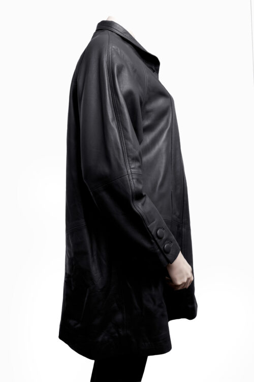 Ladies Leather Swing Coat - Image 9