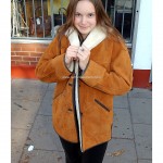 Ladies Traditional Sheepskin Coat with Collar