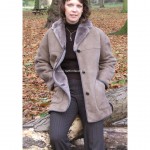Ladies Traditional Sheepskin Coat with Collar - Image 3