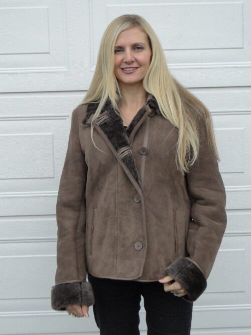 Ladies Short Sheepskin Classic Jacket - Image 2