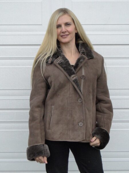 Ladies Short Sheepskin Classic Jacket