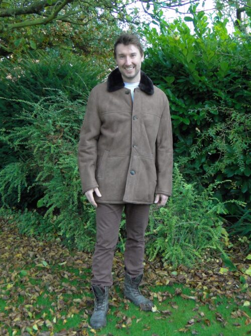 Men's Classic Styled Sheepskin Coat - Image 2