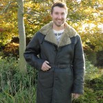 Men's 3/4 Length Belted Sheepskin Coat - Image 2