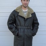 Men's 3/4 Length Belted Sheepskin Coat - Image 3