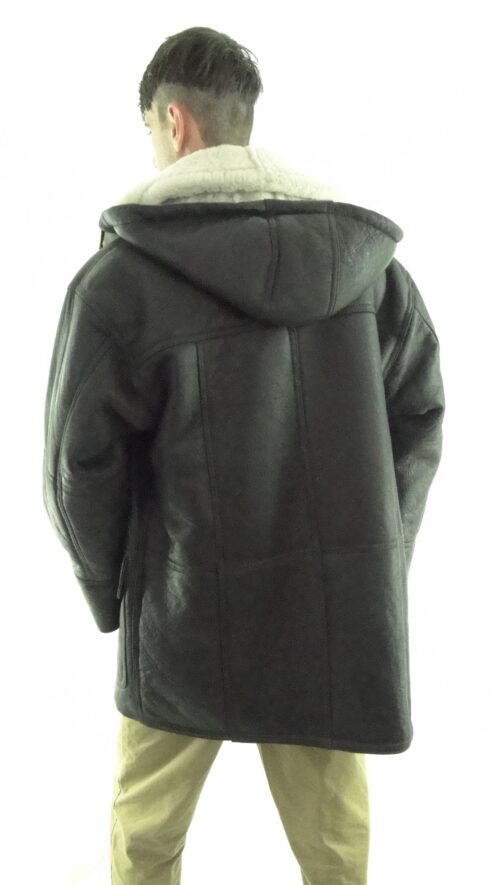 Men's Sheepskin Duffle Coat (Leather Finish)