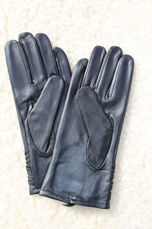 Ladies Leather Gloves with Cross-Stitch Detail - Image 5