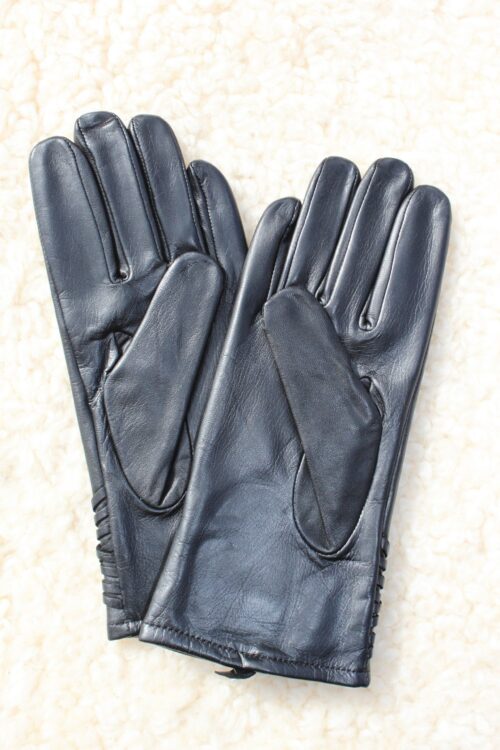 Ladies Leather Gloves with Cross-Stitch Detail - Image 6