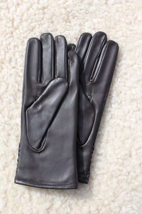 Ladies Leather Gloves with Cross-Stitch Detail - Image 10
