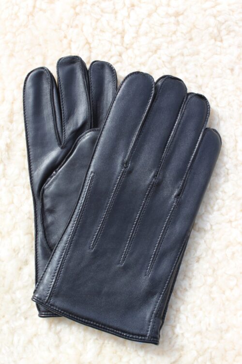 Men's Black Leather Gloves
