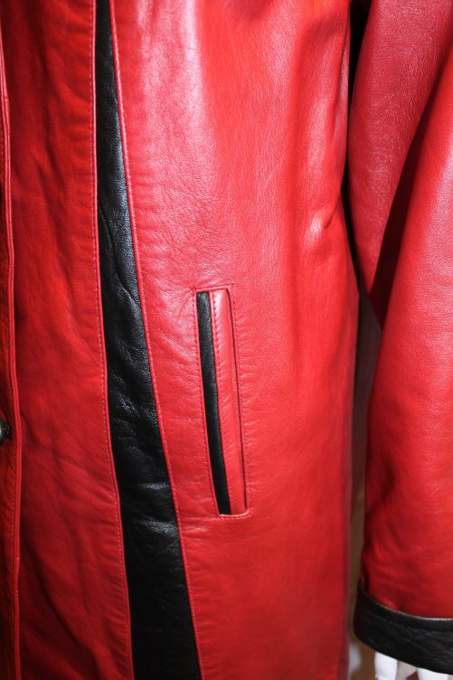 Stylish Ladies Leather Contrast 3/4 length jacket by Radford Leathers