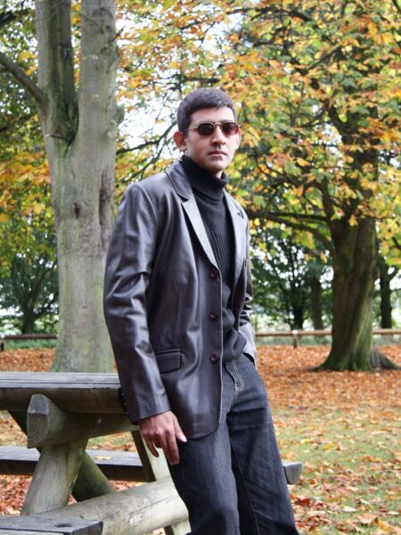 Men's 3 Button Classic Leather Jacket
