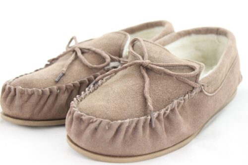 Men's Suede Mocassin Slippers with Wool Lining - Image 4