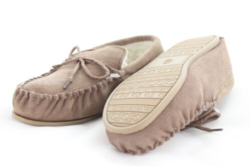 Men's Suede Mocassin Slippers with Wool Lining - Image 3