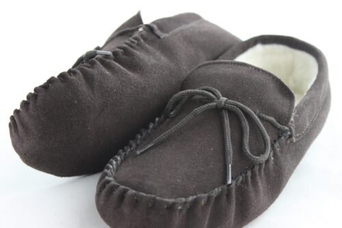 Men's Suede Mocassin Slippers with Wool Lining - Image 2