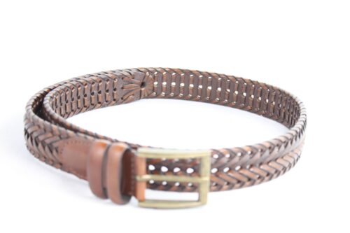 Men's Criss-Cross Leather Belt - Image 2