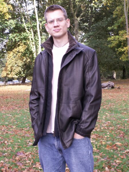 Men's Classic 3/4 length leather jacket