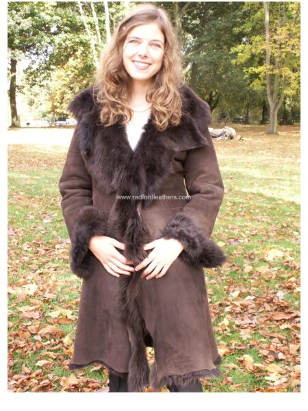 Ladies 3/4 length Toscana Sheepskin Coat