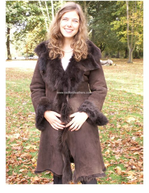 Ladies 3/4 length Toscana Sheepskin Coat