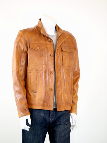 Men's Tan Leather Jacket