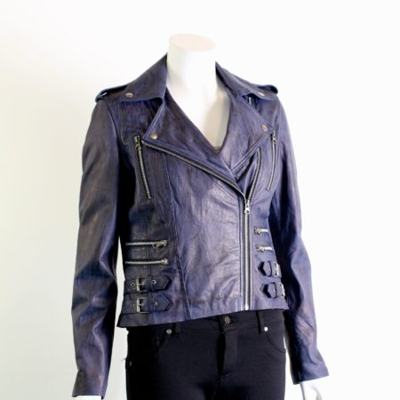 Ladies Leather Biker Jacket