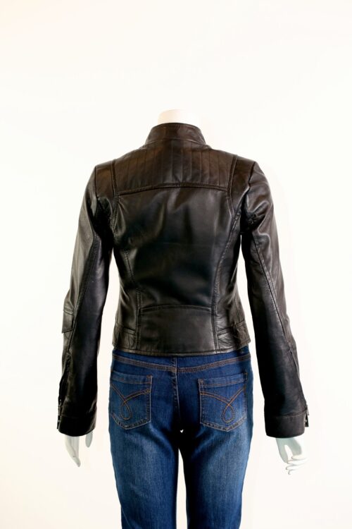 Women's Leather Biker Jacket - Image 3