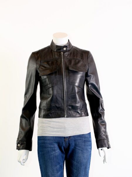 Women's Leather Biker Jacket