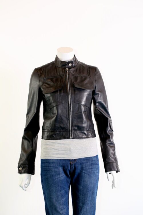 Women's Leather Biker Jacket